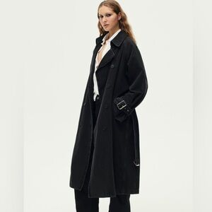 Zara denim trench coat. Medium